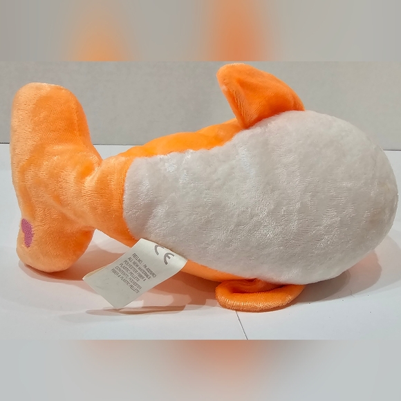 1998 Precious Moments Tender Tails 7" Orange Whale Enesco Bean Bag Plush EUC - Picture 5 of 9